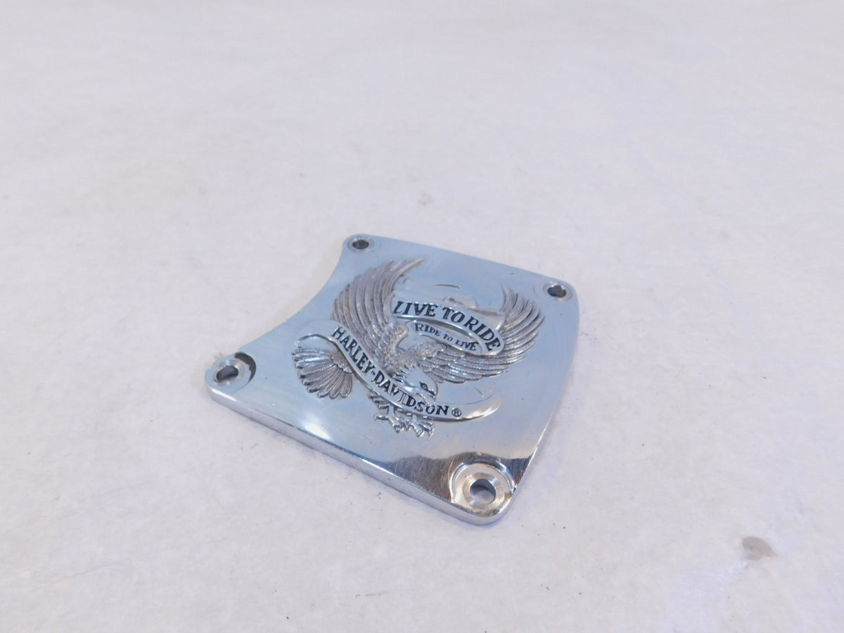 Harley Electra Glide Left Eagle Engine Chrome Clutch Primary Inspection Cover - C3 Cycle
