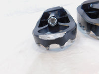 Harley Touring FXR Dyna Sportster & Softail Single Black Metal Footpeg Footrests - C3 Cycle