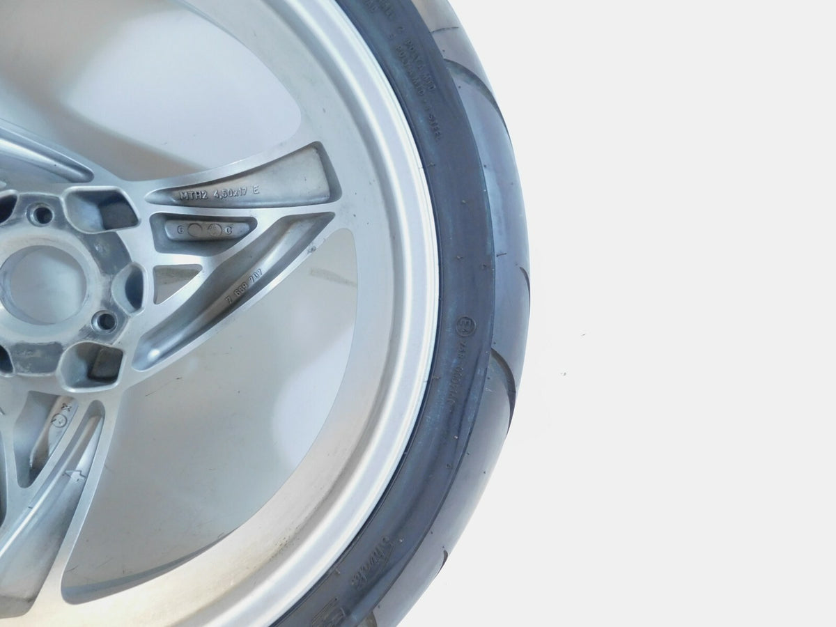 2001 2002 2003 2004 2005 BMW F650CS Silver Rear Wheel Rim & Tire - 36317681009 - C3 Cycle