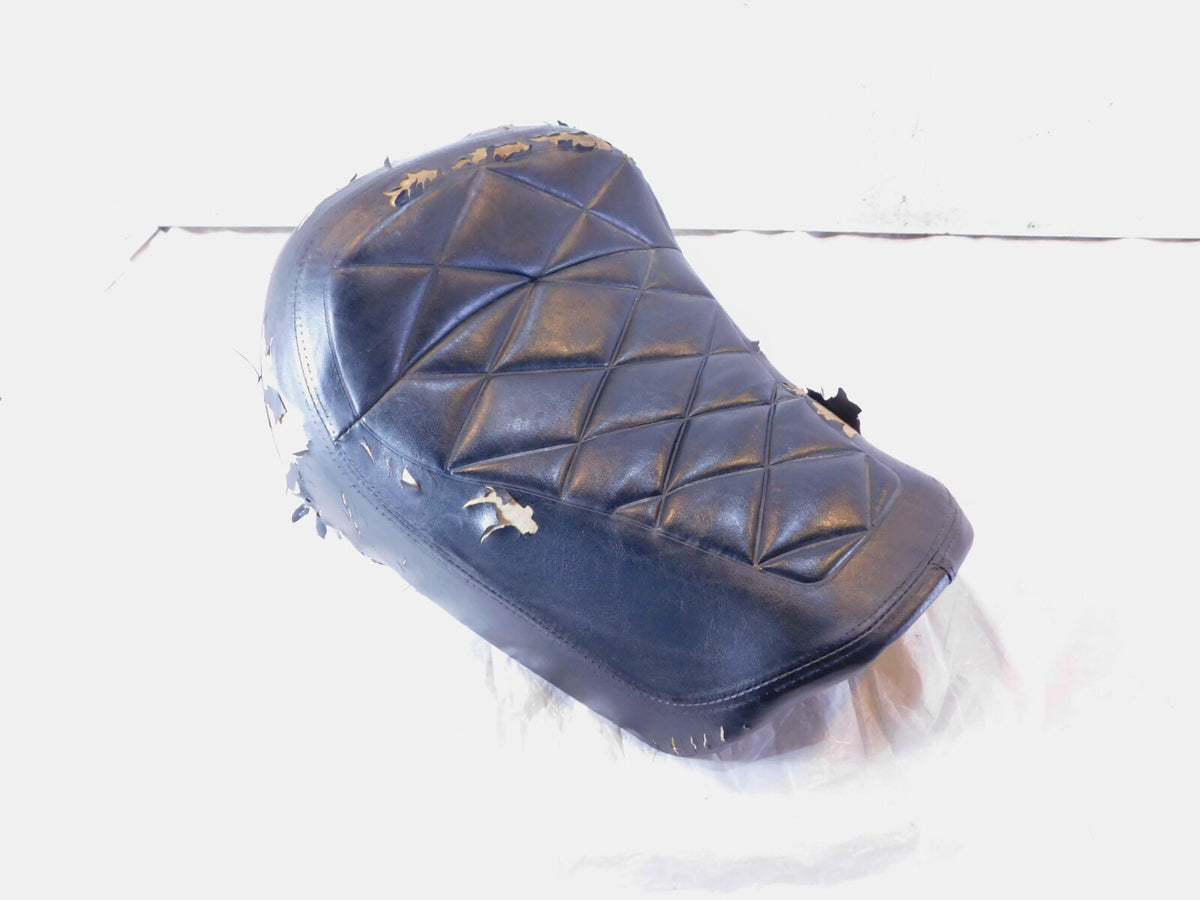 1983 Honda GL650 Silverwing 650 Black Front Main Rider Single Cushion Seat -Torn - C3 Cycle