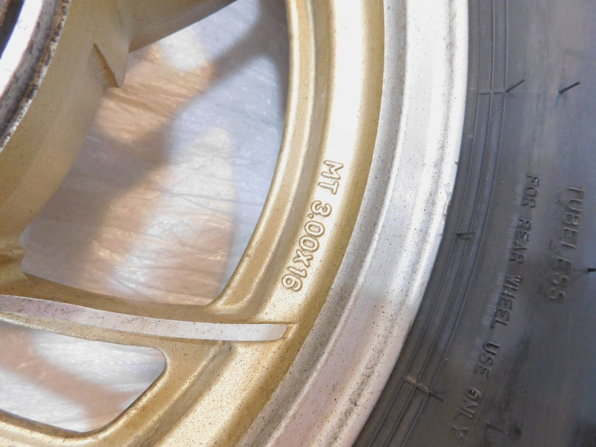 1982-1983 Yamaha XJ750 XJ750J Maxim 750 Gold Cast Rear Mag Wheel Rim - C3 Cycle