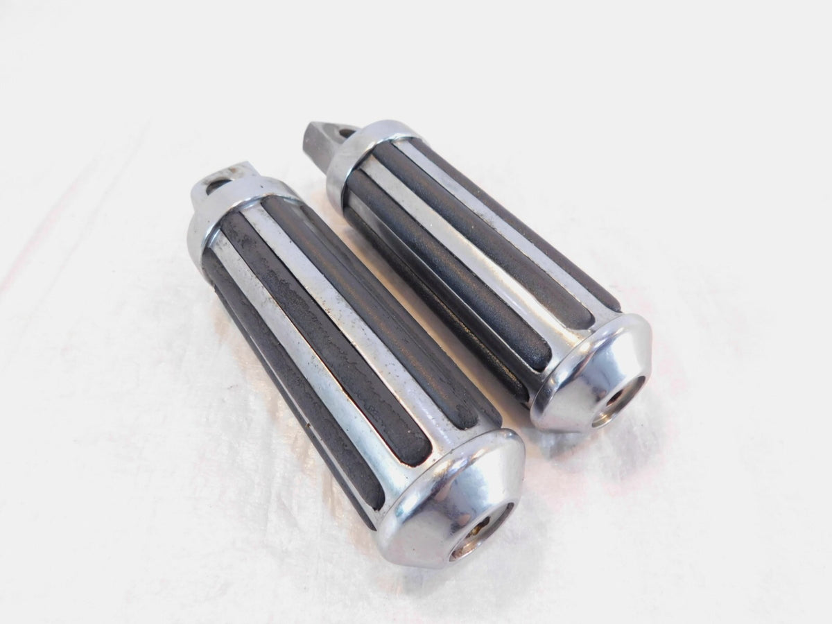 Pair Harley Touring FXR Dyna Sportster & Softail Black ISO Peg Footpeg Footrests - C3 Cycle