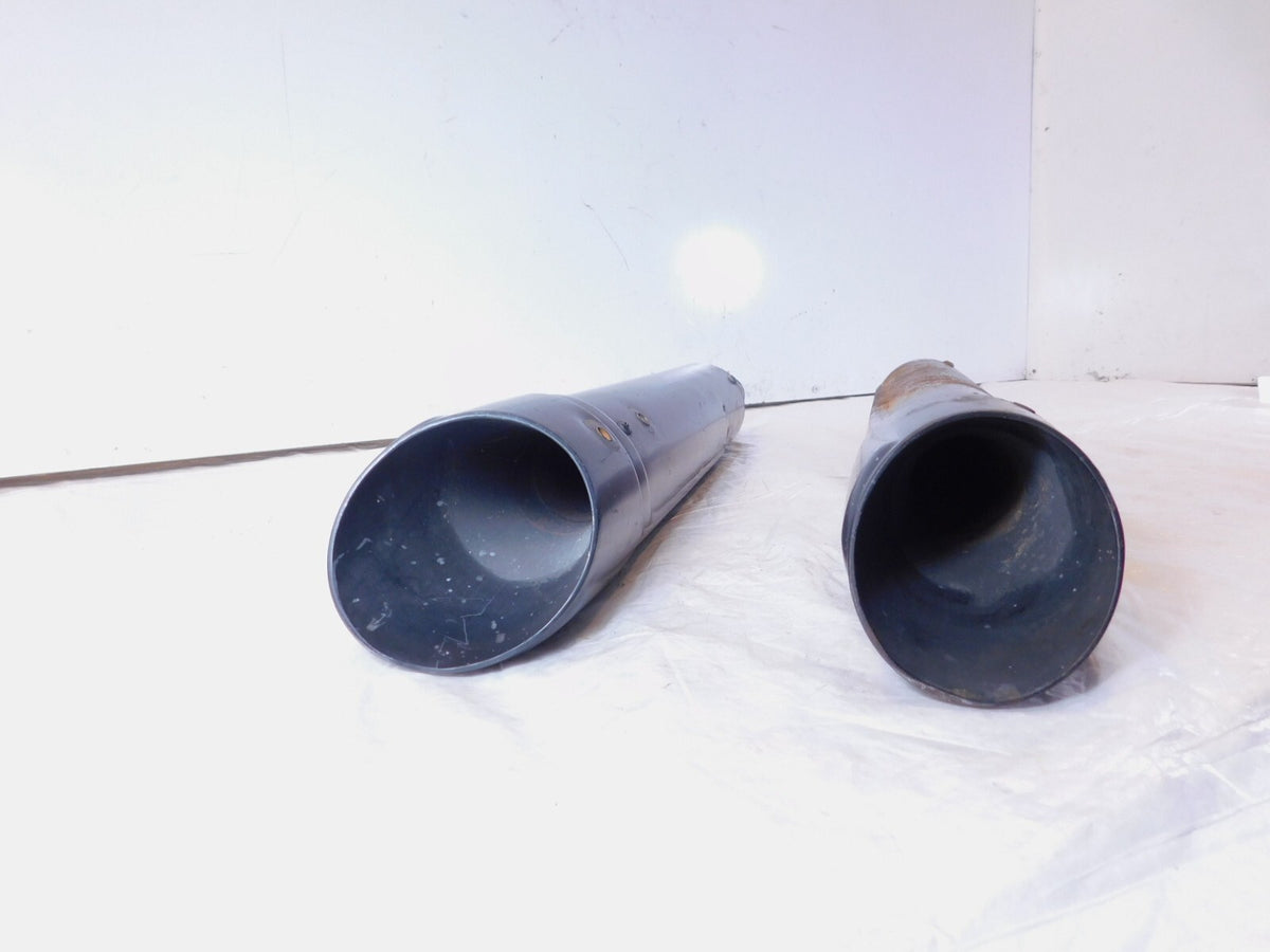 Harley Touring Road King & Electra Glide Black Slip On Exhaust Pipe Mufflers - C3 Cycle