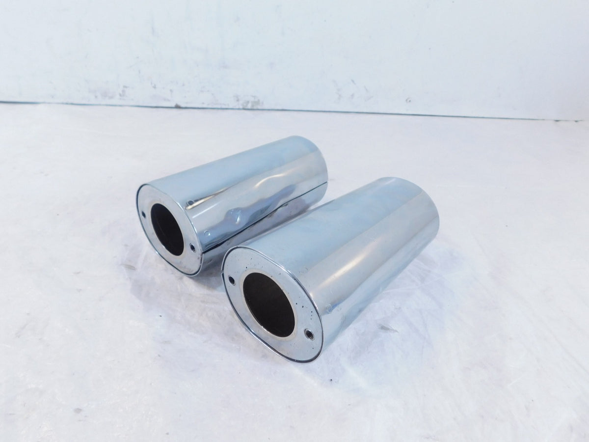 Harley Road King & Electra Glide & Softail Chrome Front Fork Slider Cover Tins - C3 Cycle