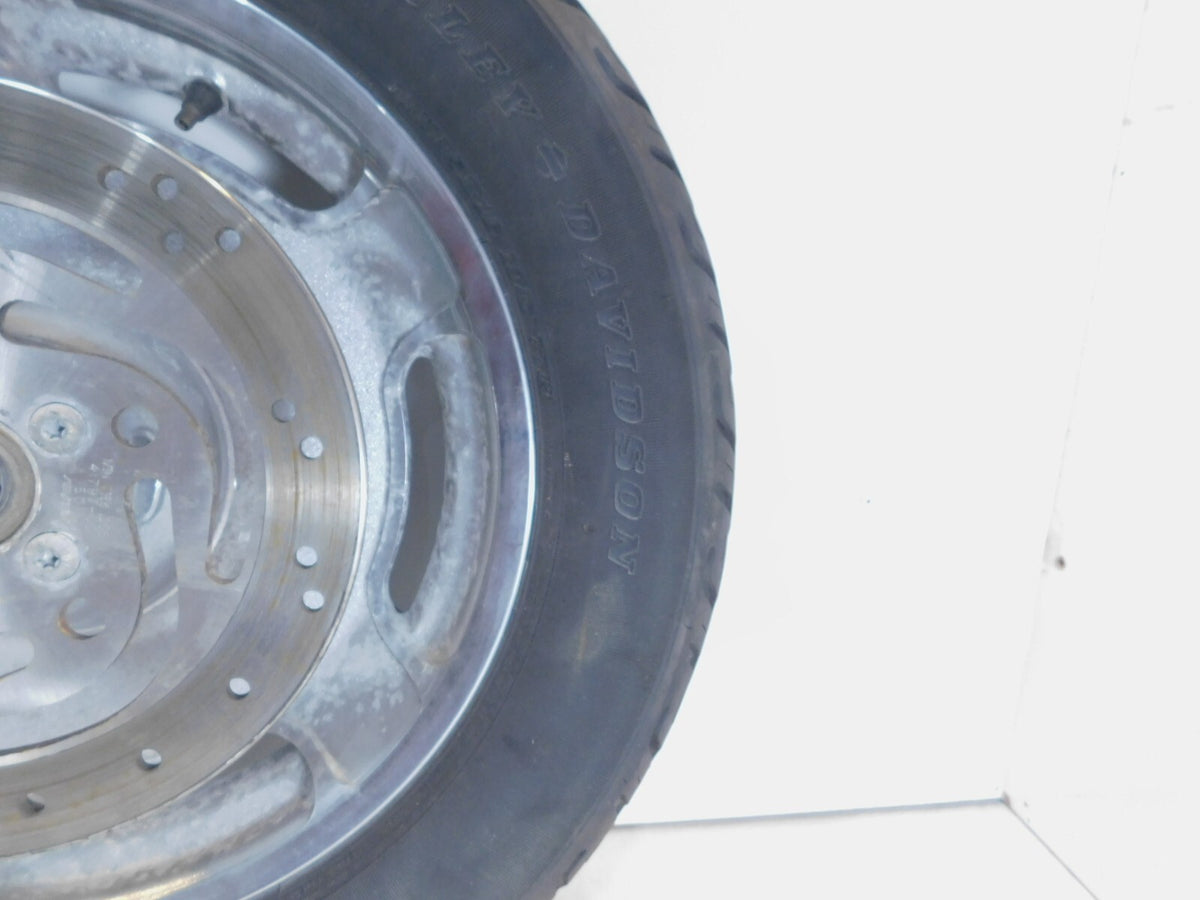 Harley Davidson Road King Electra Glide Chrome Mag Rear Wheel Rim Tire & Rotor - C3 Cycle