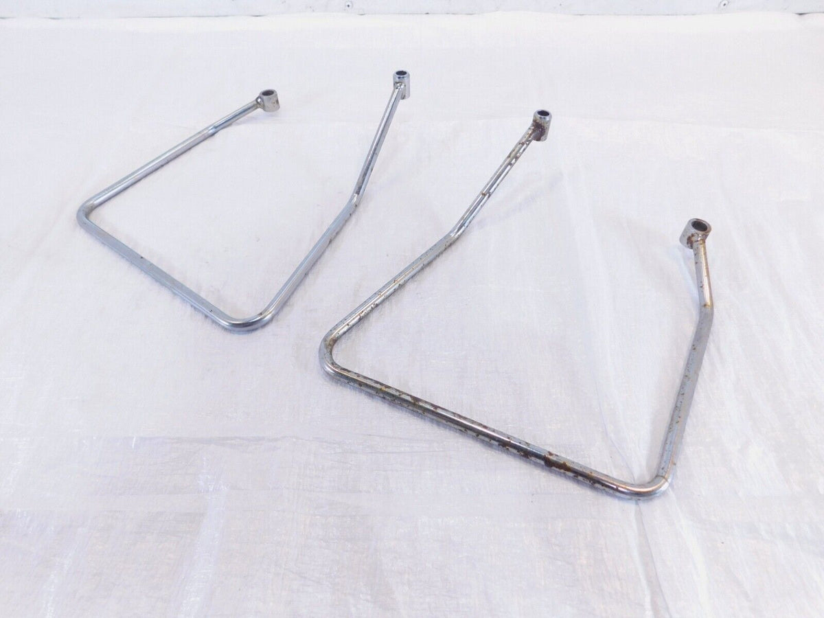 1986-1990 Harley Davidson Sportster 883 1200 Chrome Saddlebag Guard Rail Bars - C3 Cycle