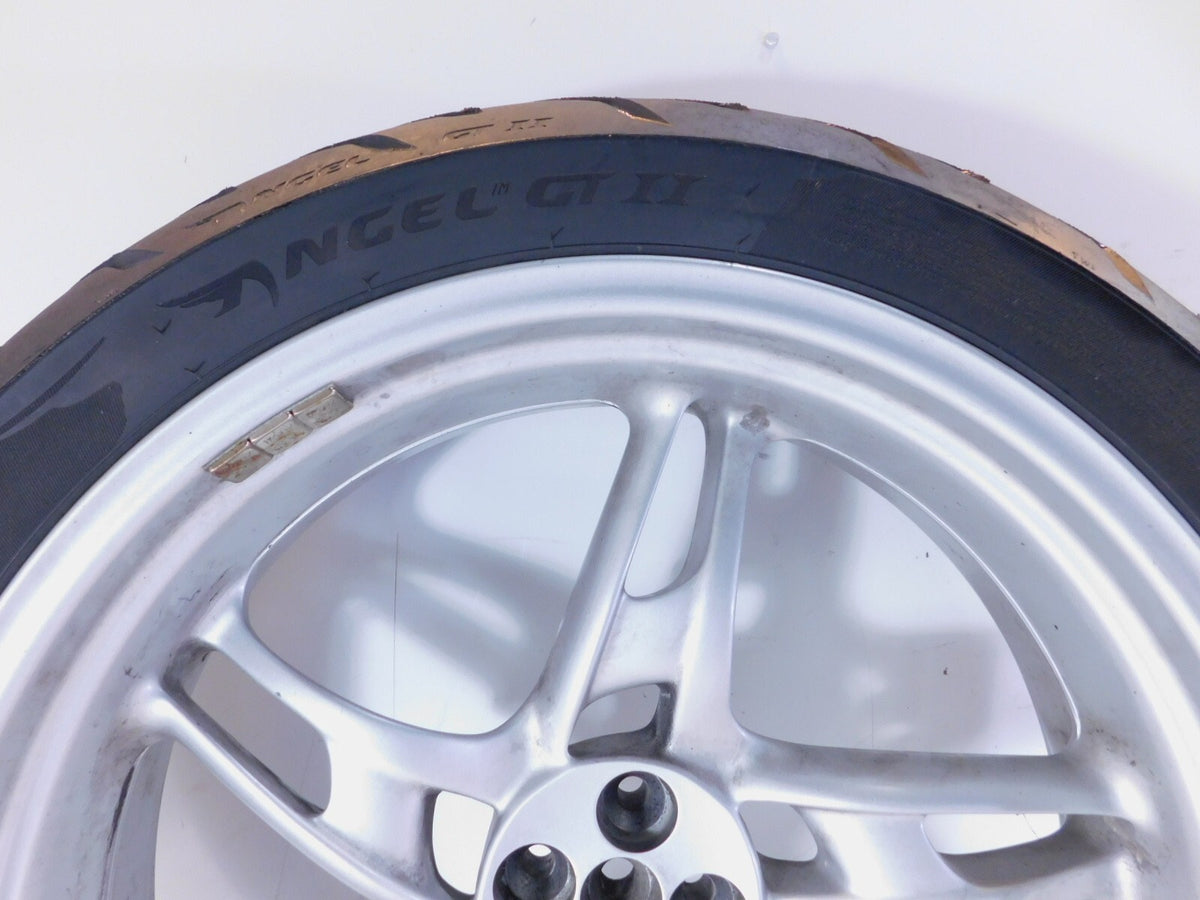 BMW R1100S R1150R R1150RS R1150RT Silver Rear Wheel Rim w/ Tire 5x17" - Bent - C3 Cycle