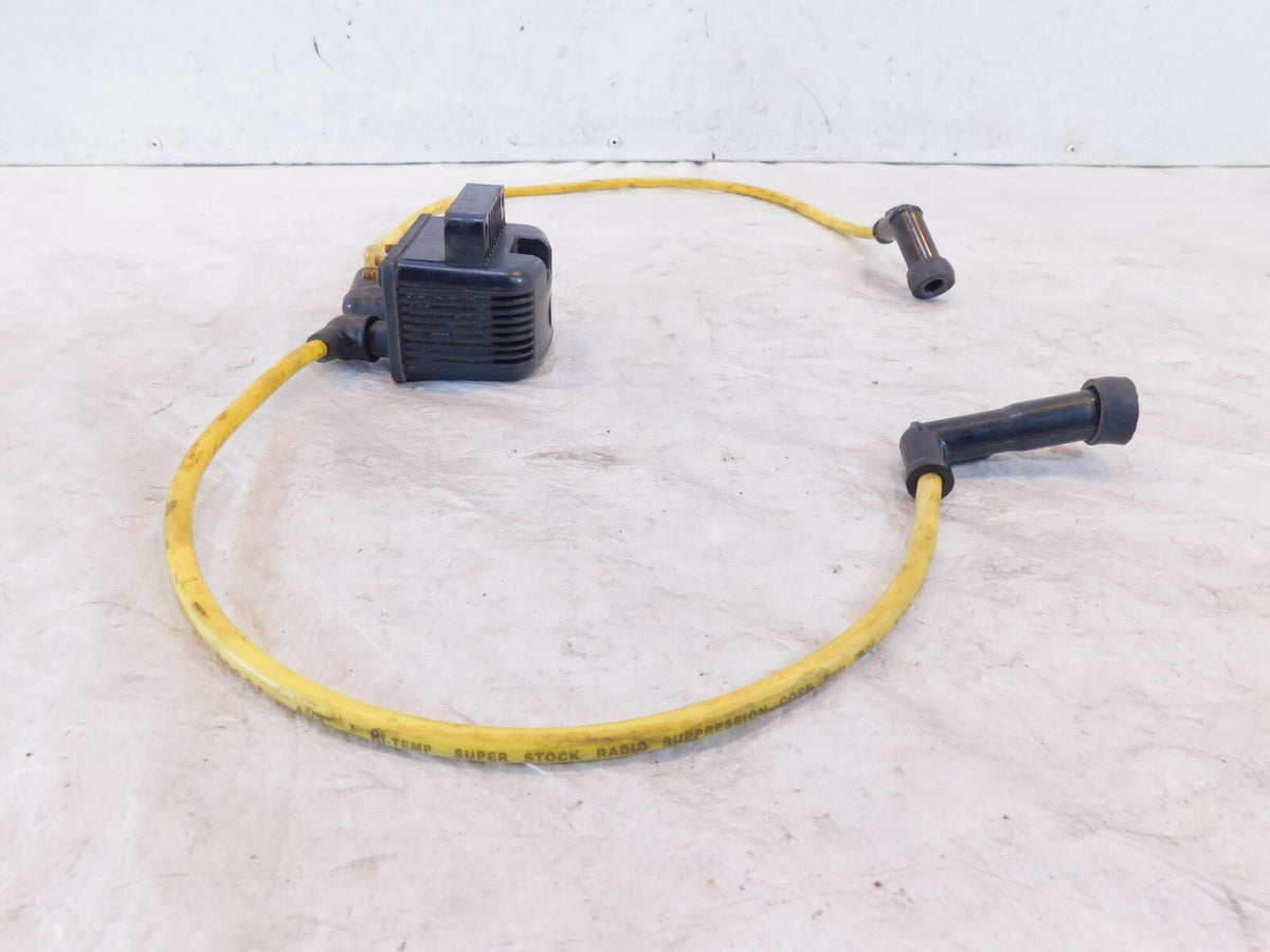 Yamaha Virago 700 750 1000 1100 Front/Rear Ignition Coil w/ Yellow Plug Wires - C3 Cycle