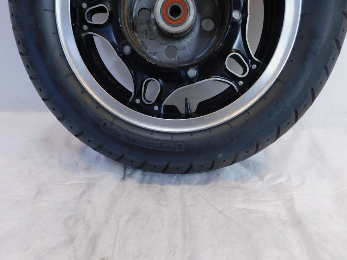 80-82 Honda CB650 CB750 Custom 650 750 Black Rear Wheel Rim & Tire 2.5"x16" - C3 Cycle