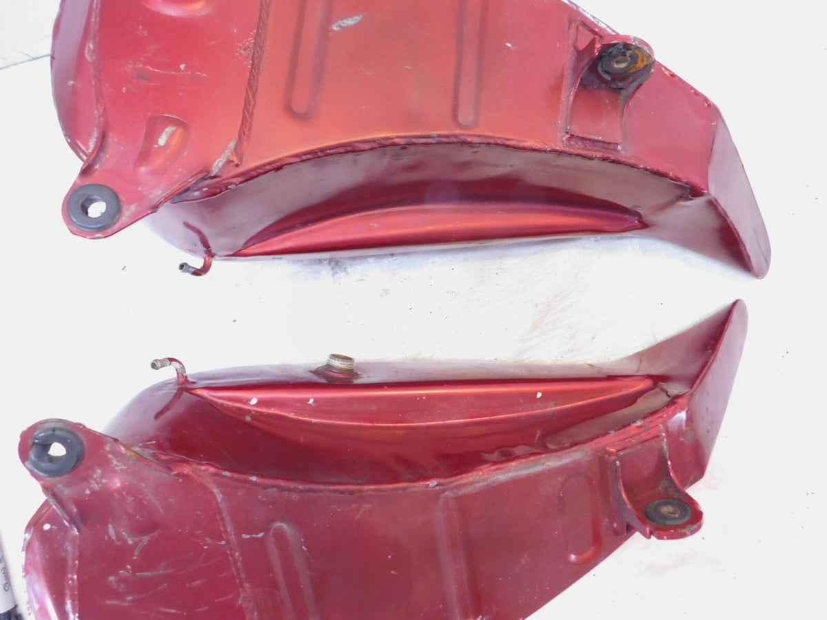 85-90 Harley Davidson Softail FXSTC Custom Left Right Red Fuel Gas Petrol Tanks