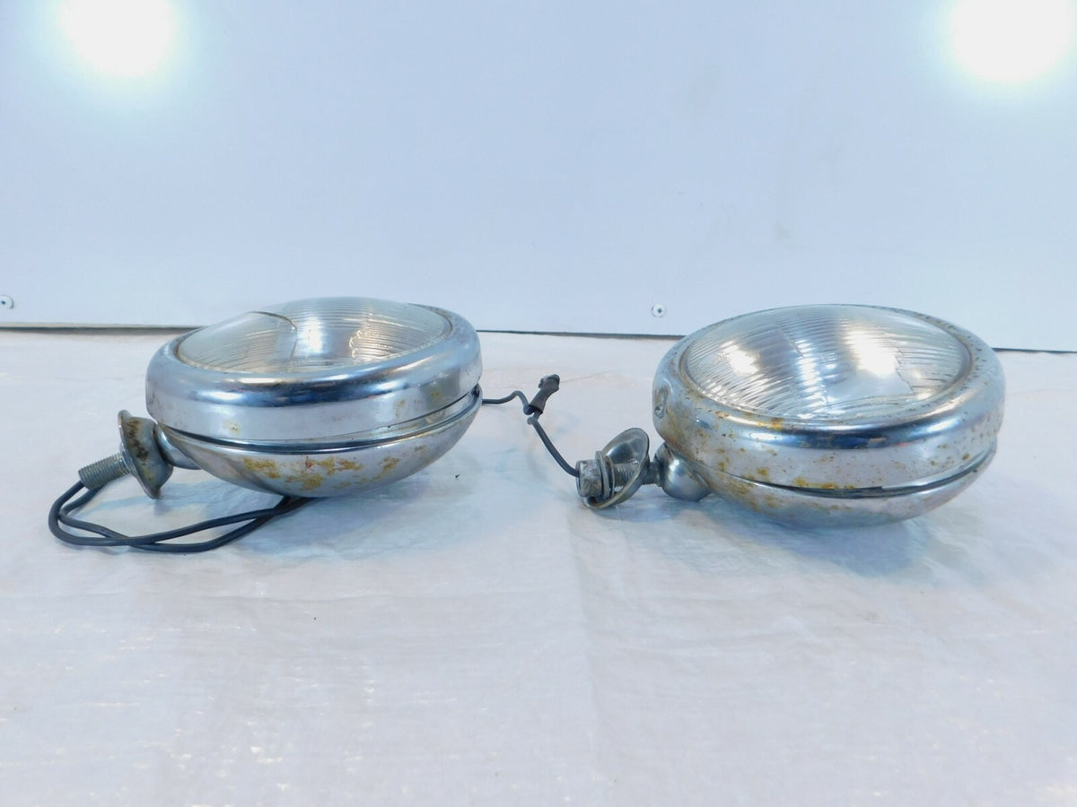 2000 00 Kawasaki Vulcan VN1500 nomad Fi Front Auxiliary Fog Passing Light Lamps - C3 Cycle