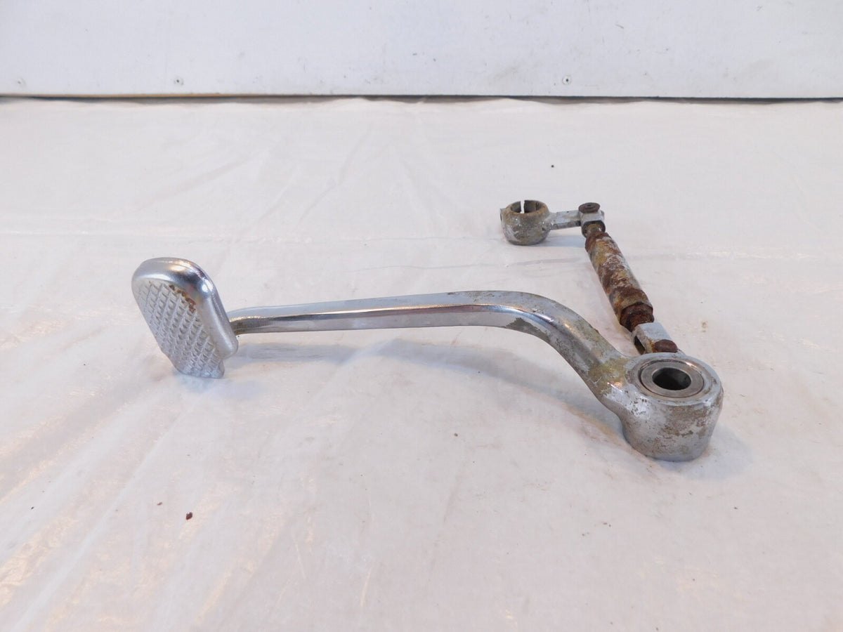 Yamaha XJ750 Maxim 750 Rear Right Brake Pedal Foot Lever w/ Linkage Rod & Arm - C3 Cycle