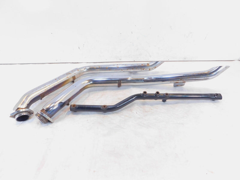 01 2001 Indian Gilroy Scout Chrome Front & Rear Exhaust Header Pipe Mufflers