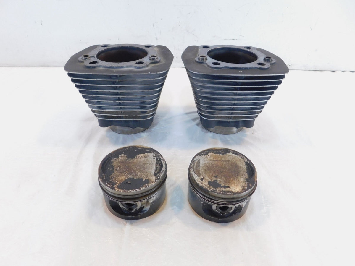 Pair Harley Sportster 1200 Black Engine Cylinder Barrel Jugs & Pistons - Rust - C3 Cycle