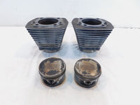 Pair Harley Sportster 1200 Black Engine Cylinder Barrel Jugs & Pistons - Rust - C3 Cycle