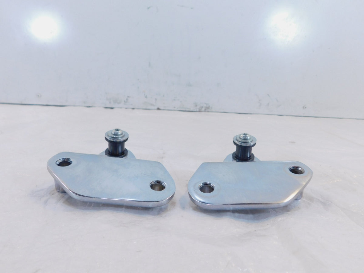 09-13 Harley Davidson Road & Street Glide Chrome Sissybar Docking Mount Brackets - C3 Cycle