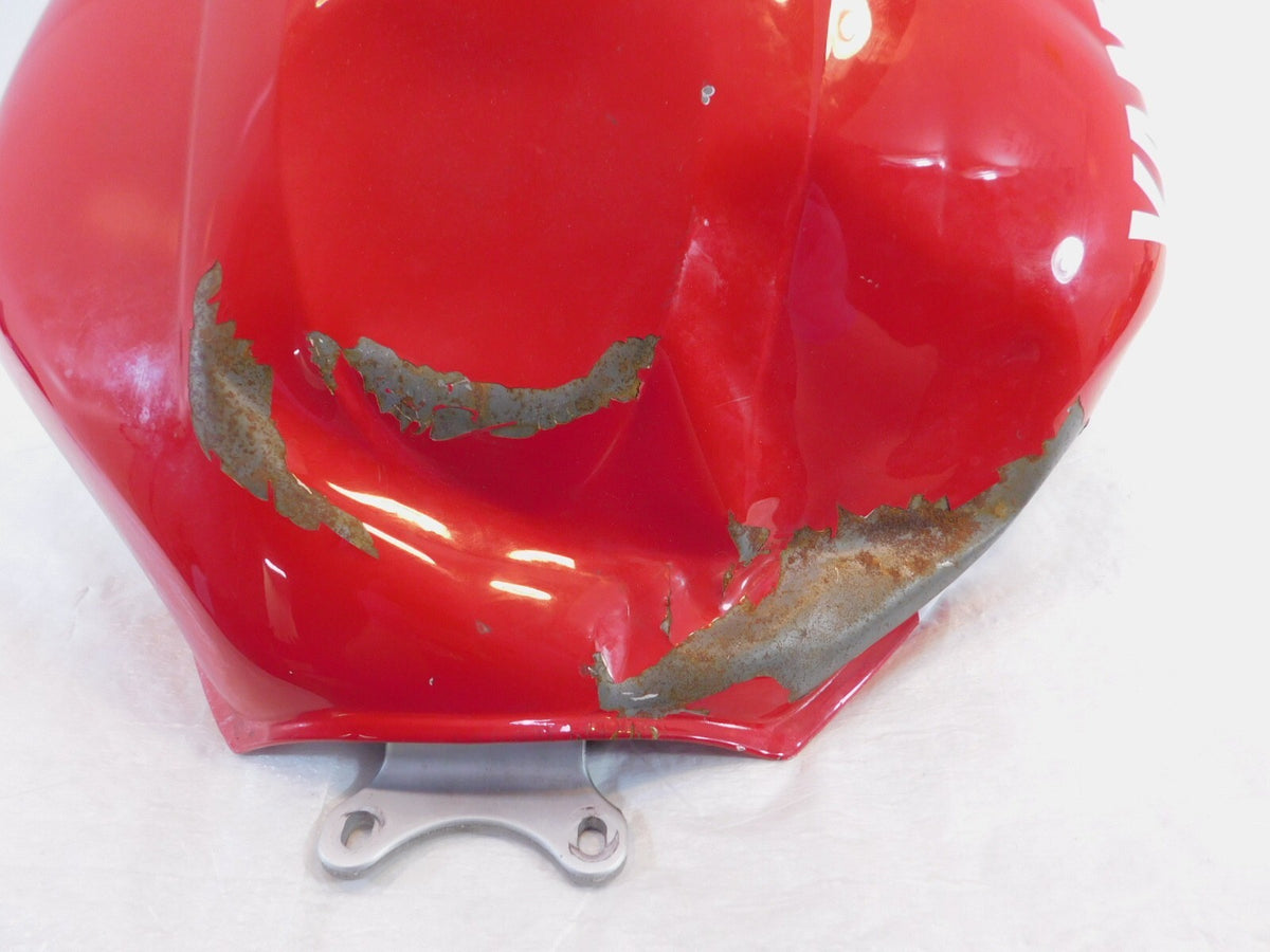 1999-2002 Yamaha YZFR6 YZF R6 Red White Gas Petrol Fuel Tank Reservoir - Dented - C3 Cycle