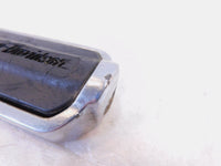 Single Harley Touring FXR Dyna & Softail Flames Chrome & Rubber Footpeg Footrest - C3 Cycle