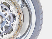 1990-1992 Kawasaki Ninja ZX-11 ZX1100 Gray Front Wheel Hub Rim & Brake Rotors - C3 Cycle
