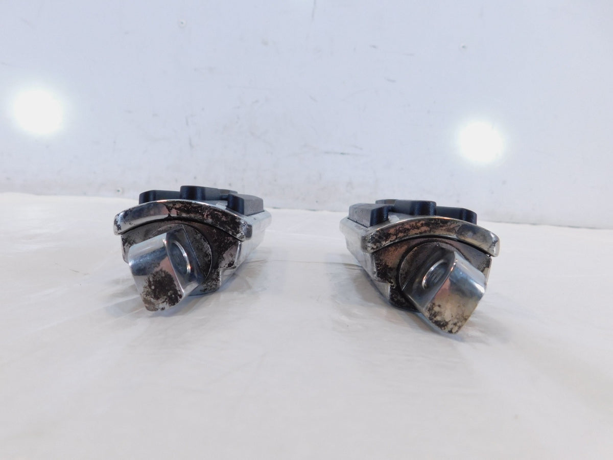 Harley  Dyna Sportster & Softail Left & Right Chrome & Rubber Footpegs Footrests - C3 Cycle