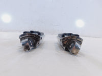 Harley  Dyna Sportster & Softail Left & Right Chrome & Rubber Footpegs Footrests - C3 Cycle