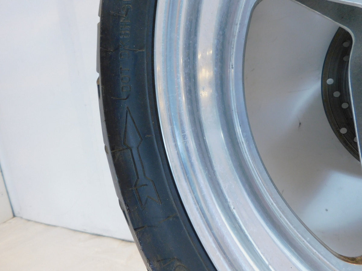 1995 & 1996 Buell M2 Thunderbolt Marchesini Silver Rear Wheel Rim & Tire - C3 Cycle