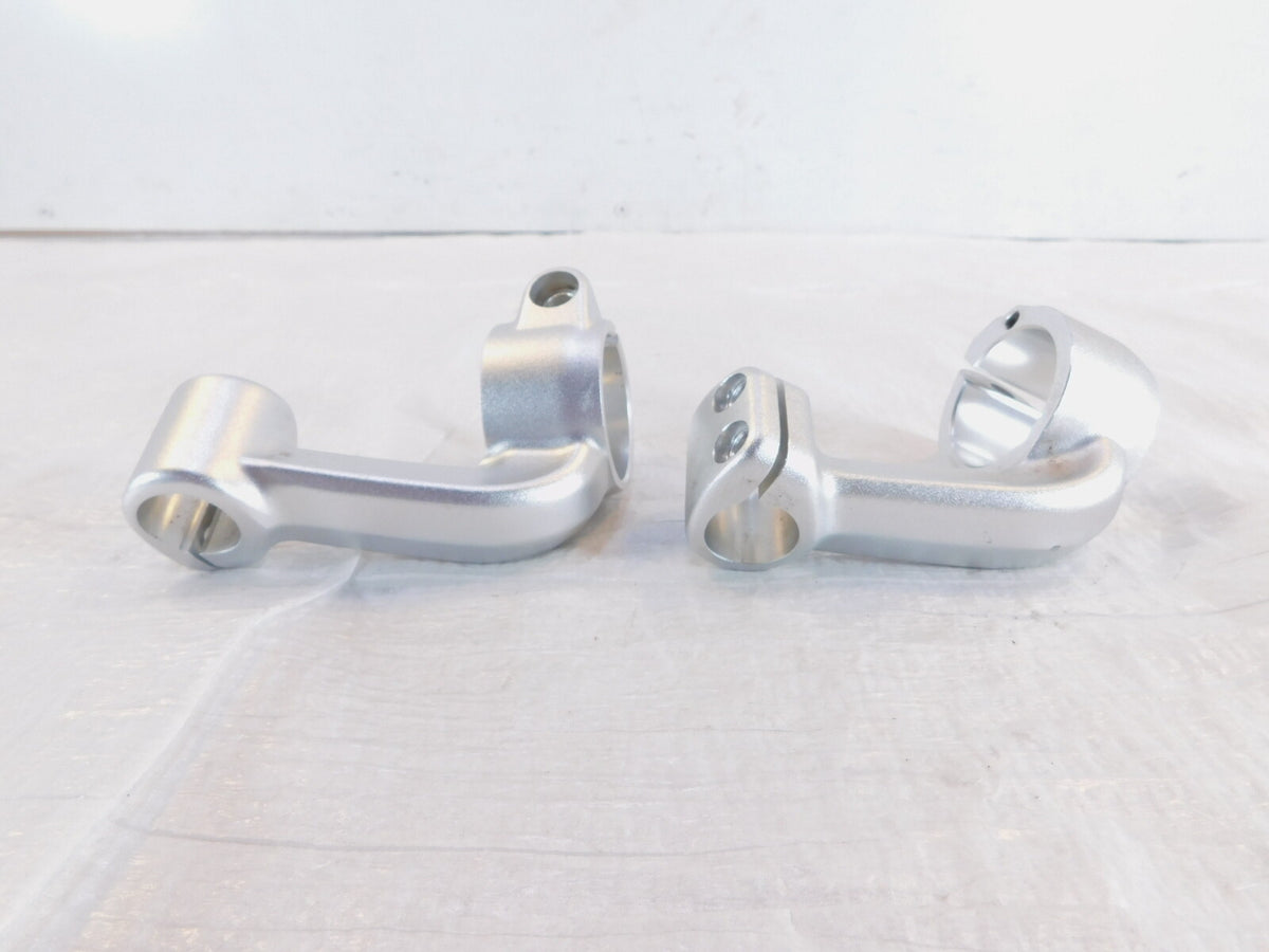 Royal Enfield Continental GT 650 Silver Front Left/Right Handlebar Riser Clamps - C3 Cycle