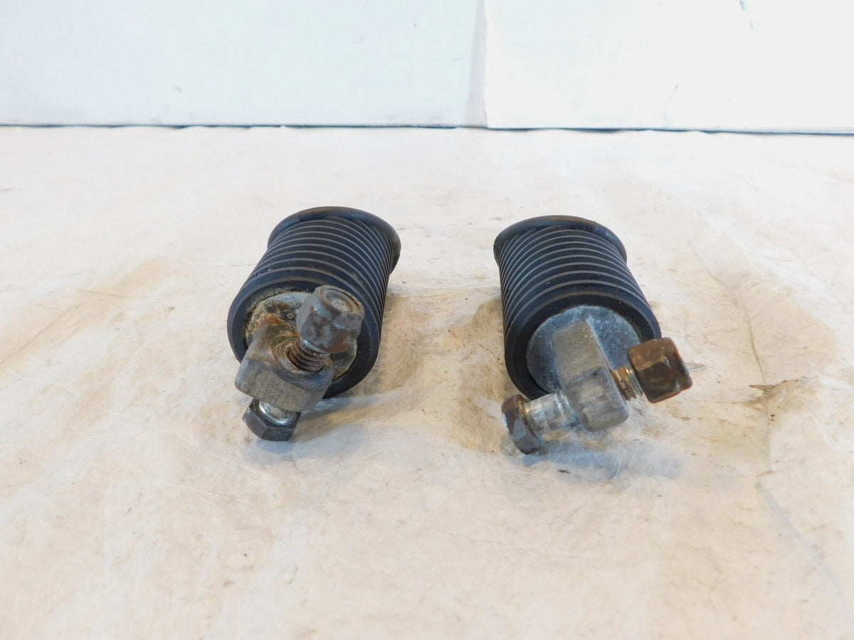Harley Davidson FXR Dyna Sportster & Softail Black Rubber Footpegs Footrests - C3 Cycle
