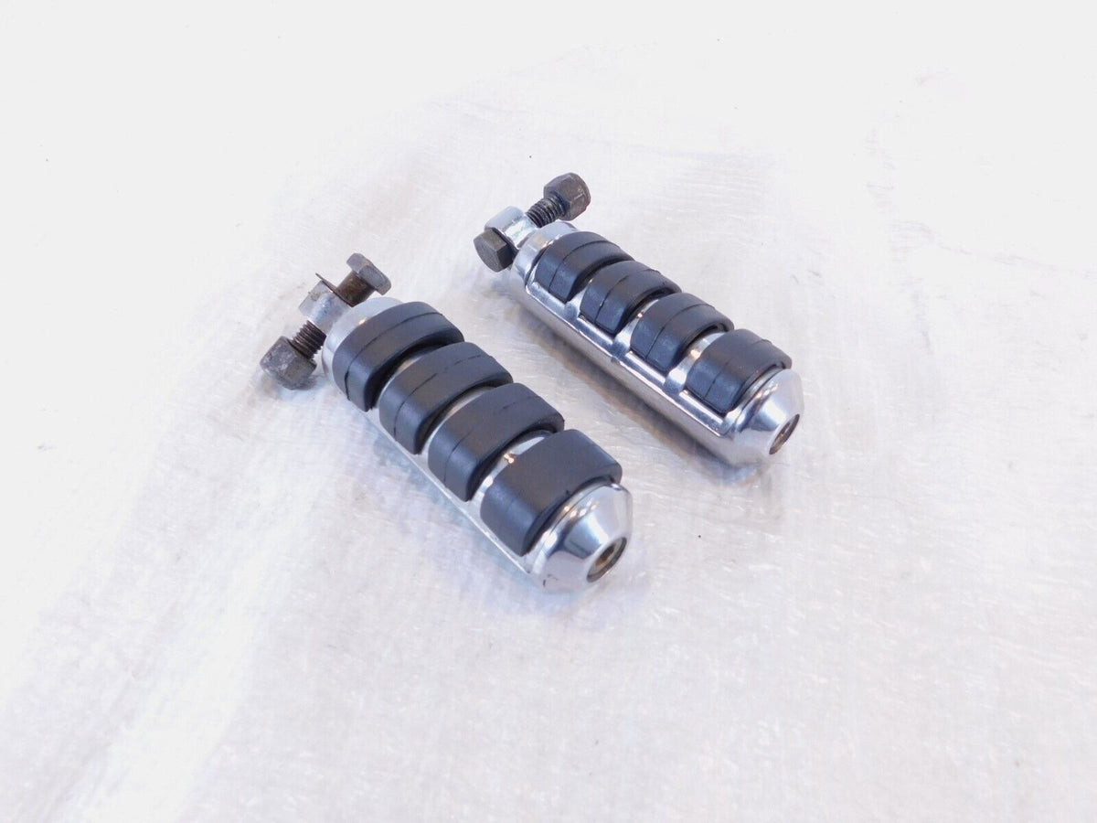 Harley Touring Dyna Sportster & Softail ISO Chrome & Rubber Footpeg Footrests
