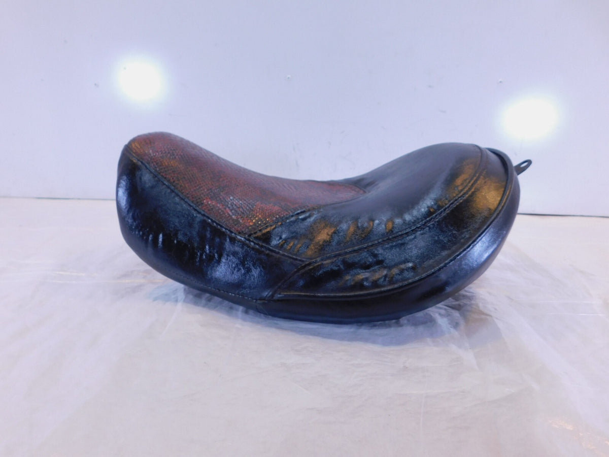 Harley Davidson Dyna FXDB Street Bob Black & Red Snakeskin Front Rider Seat - C3 Cycle