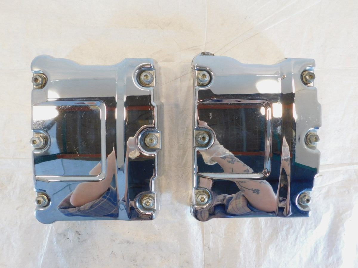 Harley Davidson Touring Dyna & Softail Chrome Cylinder Head Rocker Boxes - C3 Cycle
