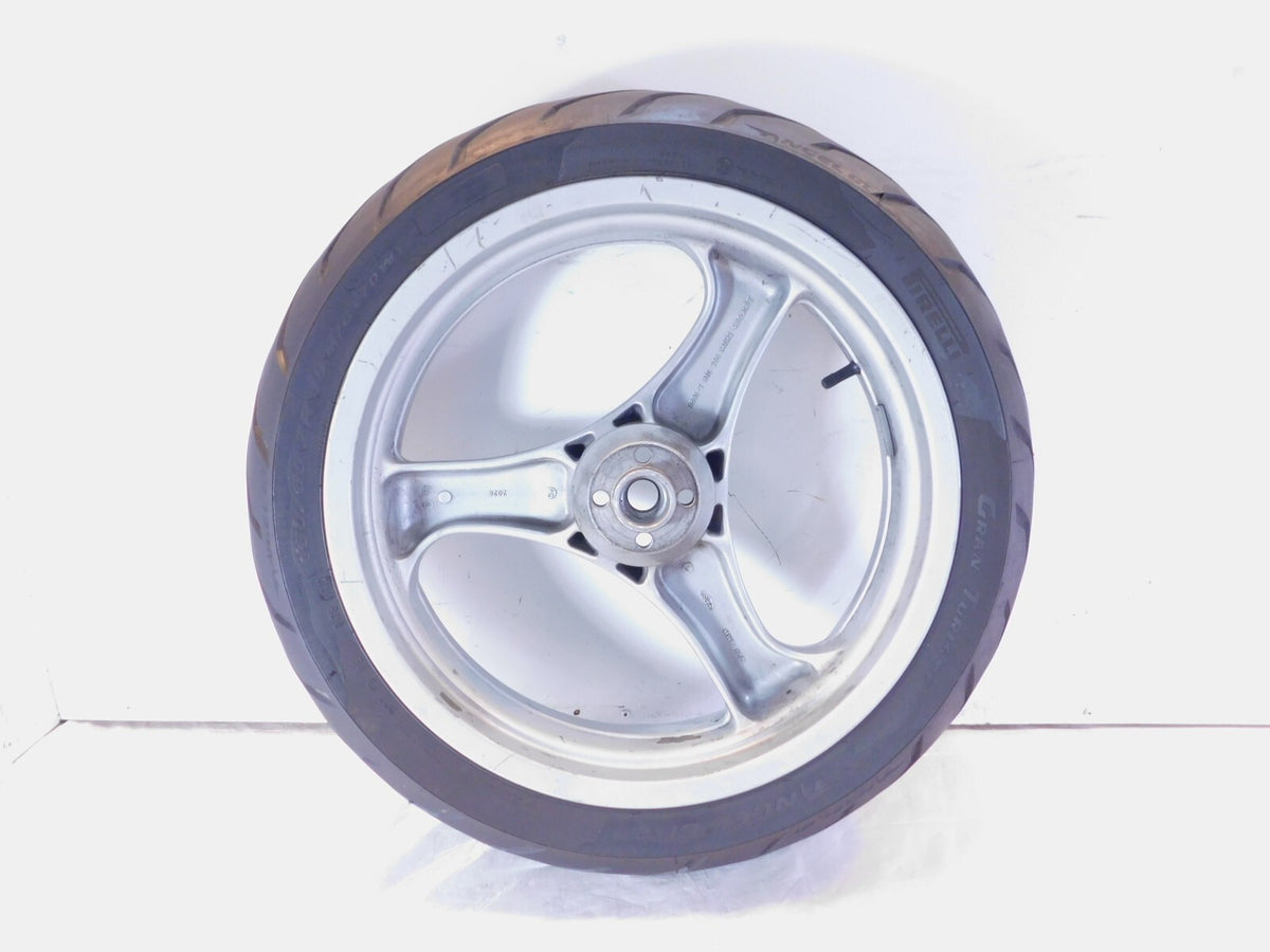 BMW R1100R R1100RT R1100RS R850R & K1 K1100LT Cast Silver Rear Wheel Rim & Tire - C3 Cycle