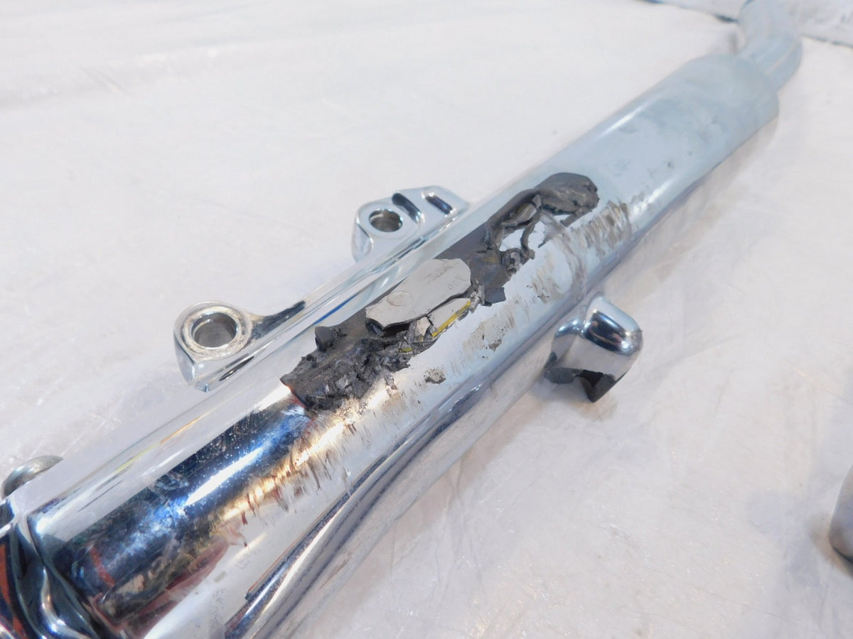 09-13 Harley Davidson Electra & Street Glide Chrome Front Fork Shocks - Bent - C3 Cycle