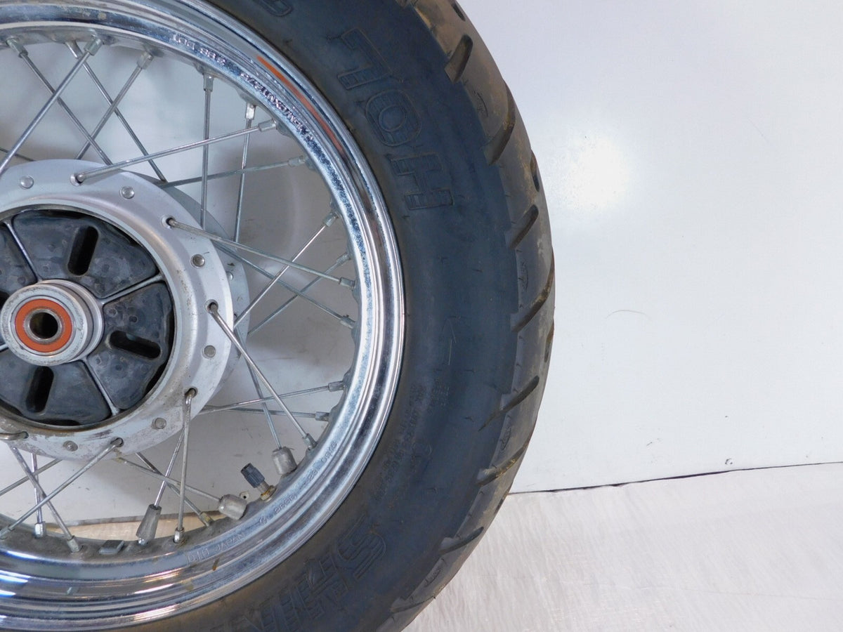 1996-2000 Honda Rebel CMX250 CMX250C Rear Spoked Wheel Rim & Hub 2.75x15 -Bent - C3 Cycle