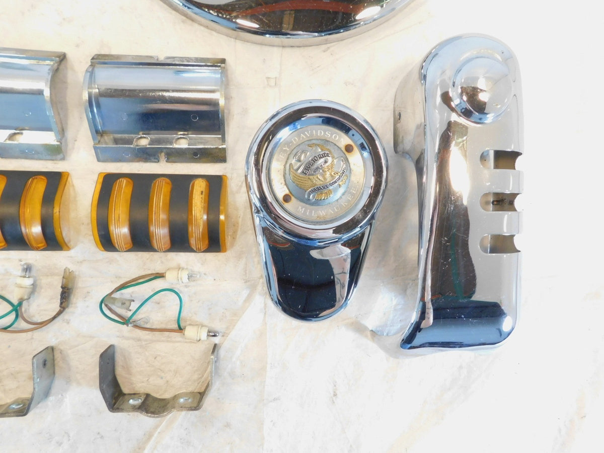 Harley Electra Glide Chrome Left & Right Front Wheel Rotor & Caliper Dress Kit - C3 Cycle