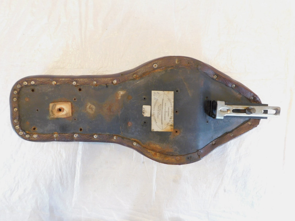 1957-1978 Harley Davidson Sportster 900 & 1000 Brown Leather Front & Rear Seat - C3 Cycle