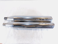 Pair Harley Davidson Road King Electra Glide Chrome Bub Slip On Exhaust Mufflers - C3 Cycle