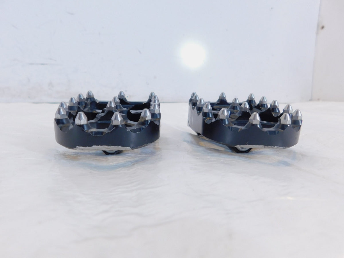 Harley Touring FXR Dyna Sportster & Softail Single Black Metal Footpeg Footrests - C3 Cycle