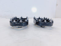 Harley Touring FXR Dyna Sportster & Softail Single Black Metal Footpeg Footrests - C3 Cycle