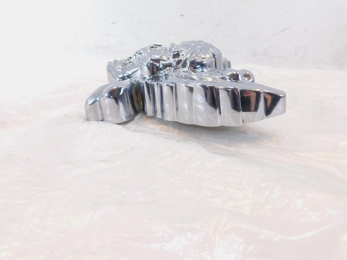 Harley Davidson Touring Road King & Softail Chrome Skull & Wings Horn Cover - C3 Cycle