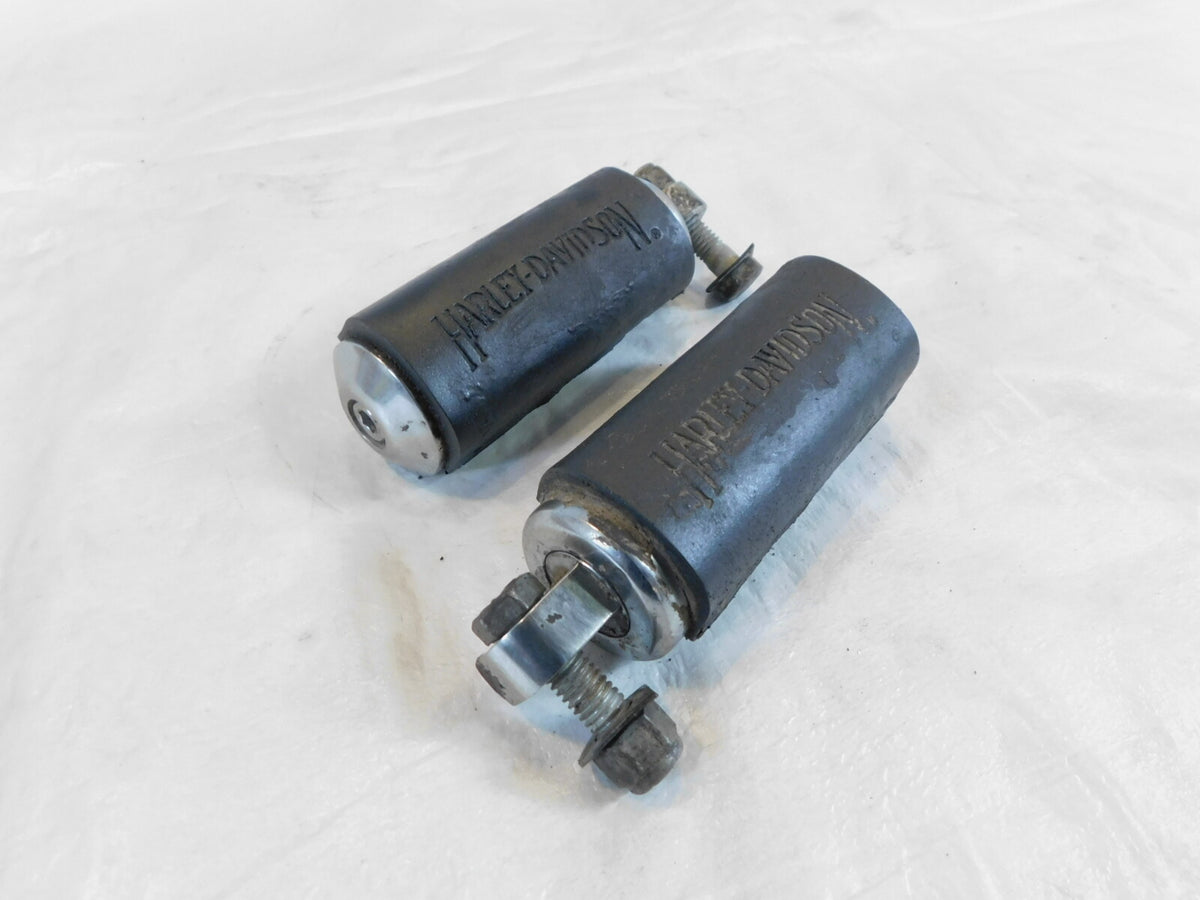 Harley Touring FXR Dyna Sportster & Softail Black Rubber Footpegs Footrests