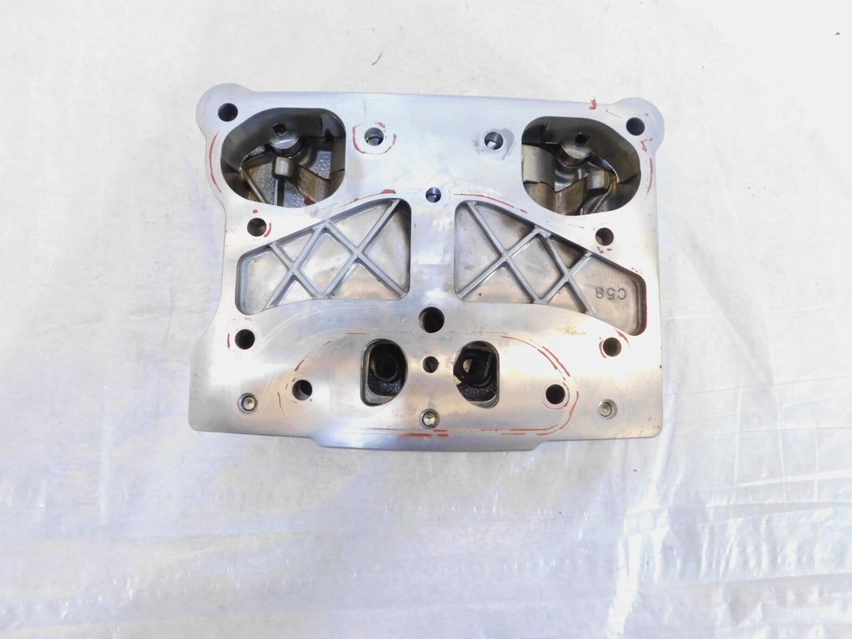Harley Polished Twin Cam Dyna & Softail Cylinder Head Cover Rocker Box w/ Arms - C3 Cycle