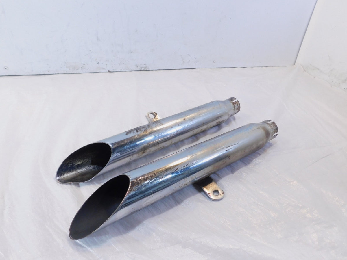 Harley Davidson Sportster 883 & 1200 Slip On Chrome Exhaust Header Pipe Mufflers - C3 Cycle