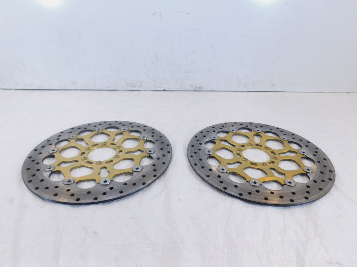 Pair Ducati Sport Touring ST4 S & Monster S4 S4R Front Wheel Brake Disc Rotors - C3 Cycle