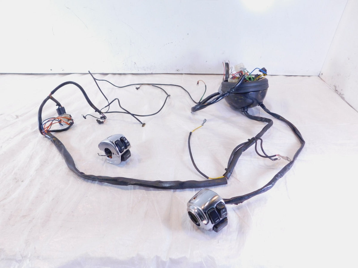 Harley Sportster 883 1100 & 1200 Wire Wiring Harness Headlight & Chrome Switches - C3 Cycle
