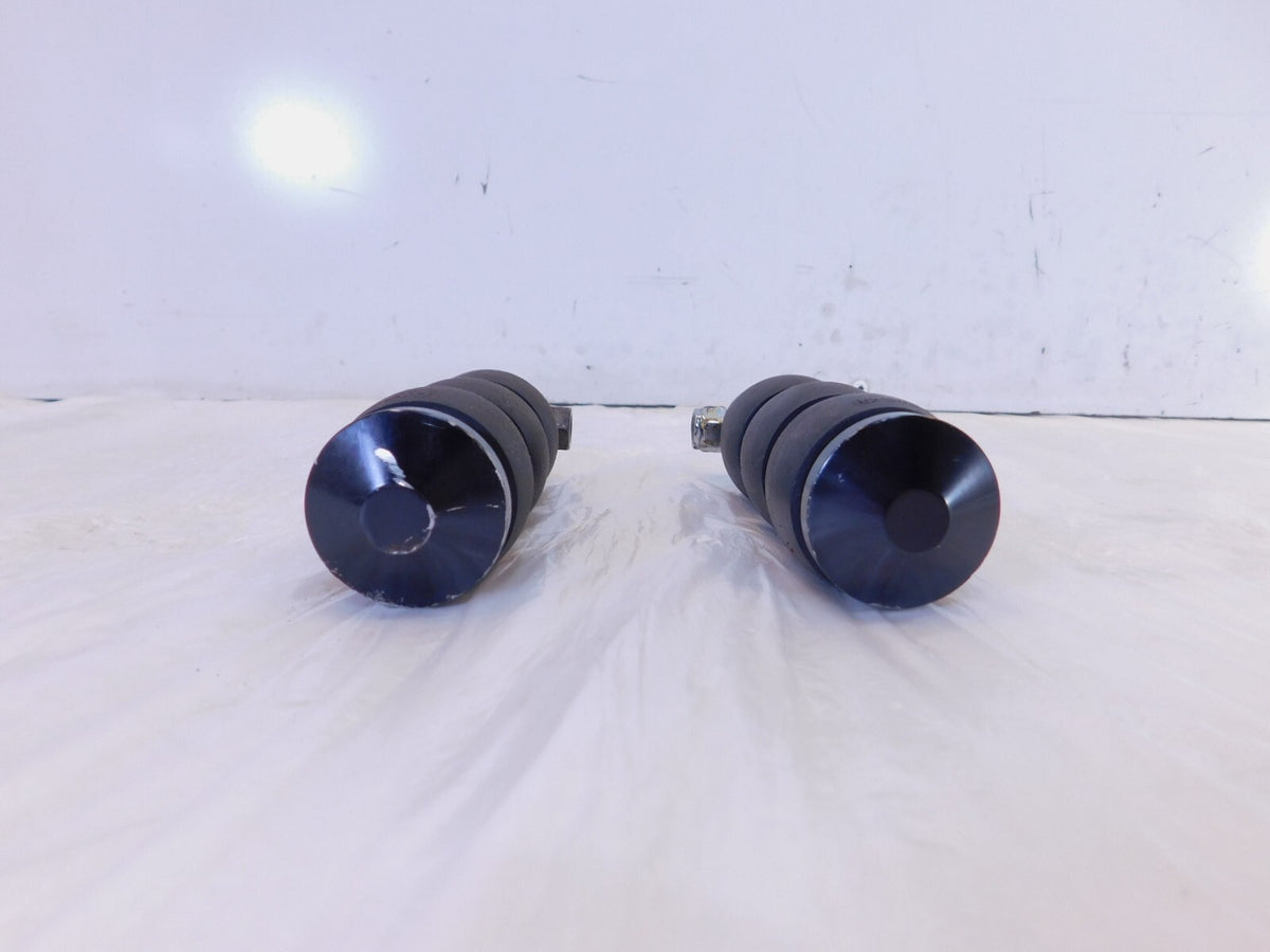 Pair Harley Touring FXR Dyna Sportster & Softail Black ISO Peg Footpeg Footrests - C3 Cycle