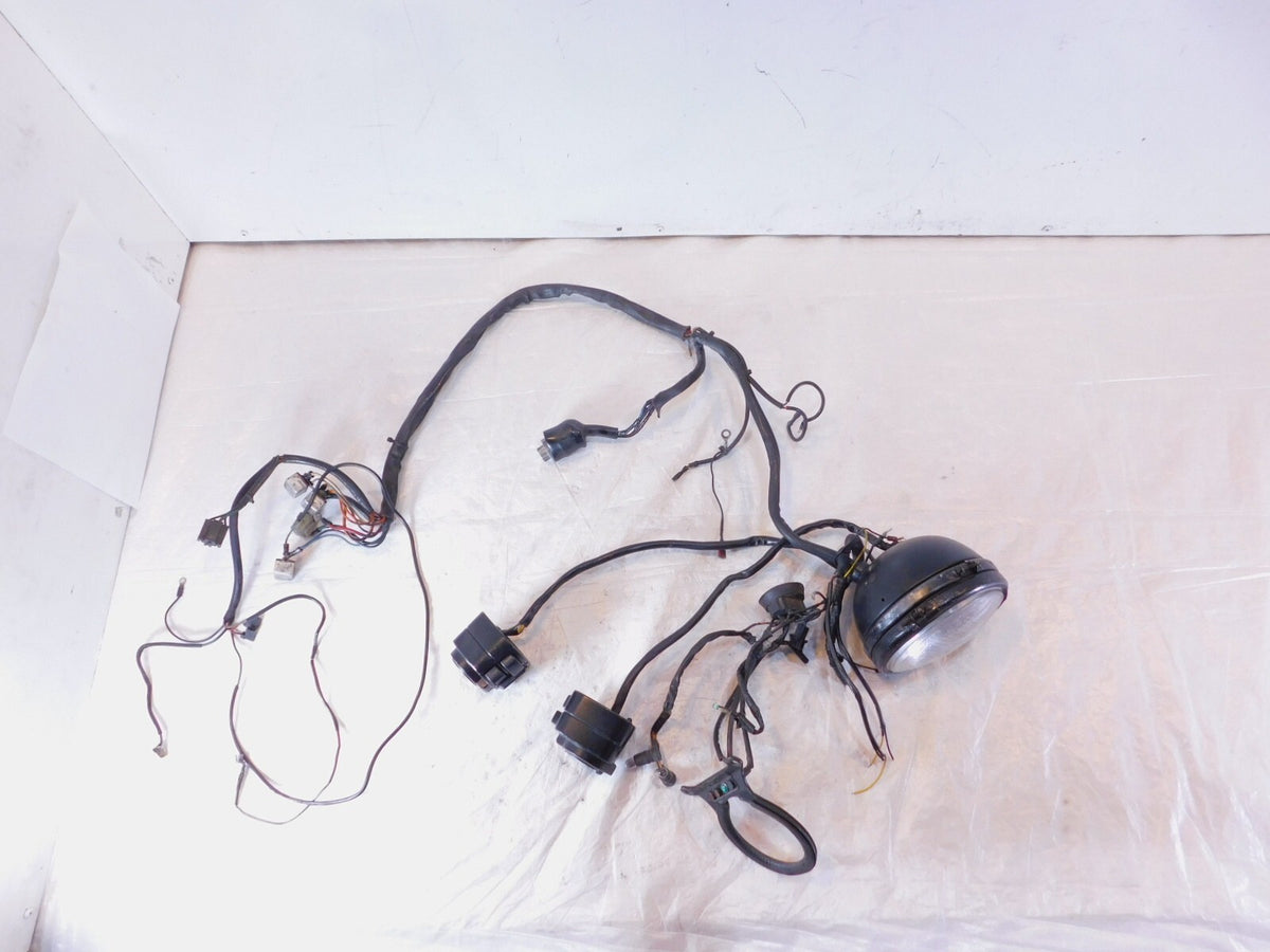 Harley Davidson Sportster 883 1100 1200 Wire Wiring Harness Headlight & Buttons