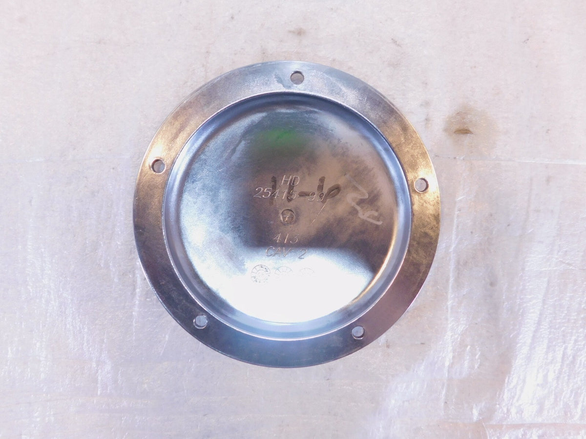 Harley Davidson Twin Cam Dyna Softail Left Engine Chrome Derby Clutch Cover - C3 Cycle