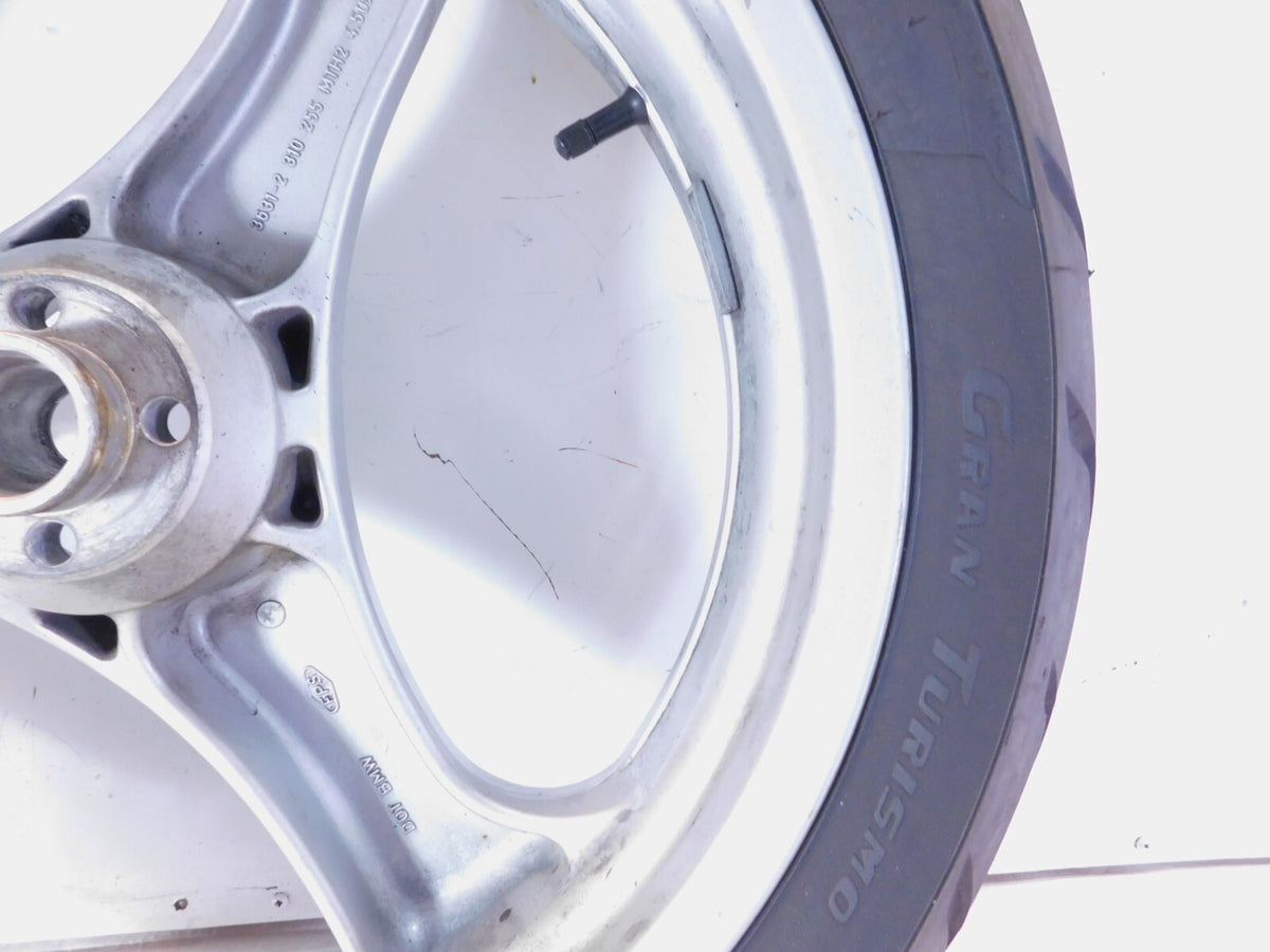BMW R1100R R1100RT R1100RS R850R & K1 K1100LT Cast Silver Rear Wheel Rim & Tire - C3 Cycle