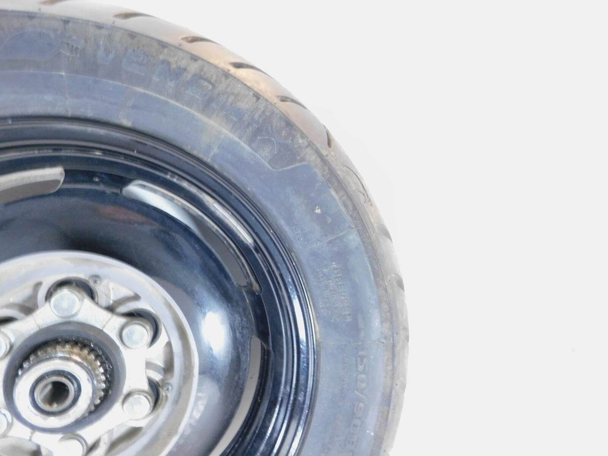 1996 1997 1998 Yamaha V-Max 1200 VMX12 OEM Black Cast Rear Wheel Rim Tire -Bent - C3 Cycle